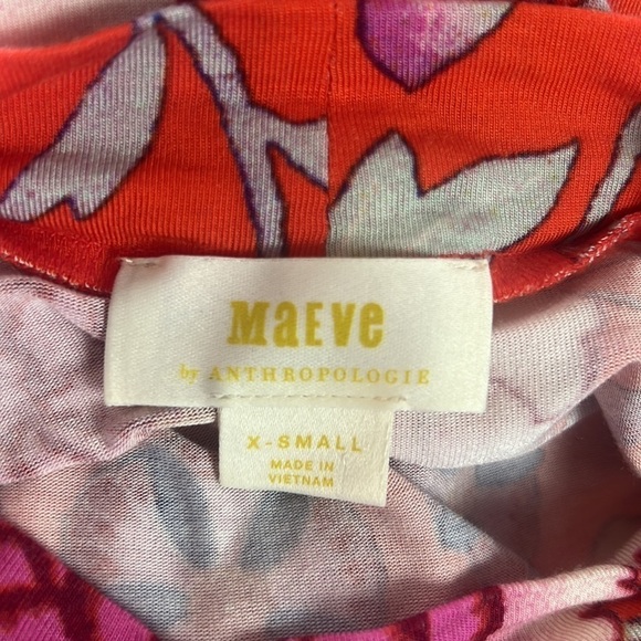 Anthropologie Maeve Cleary Bright Pink Floral Sleeveless Dress Size X-SMALL - Picture 13 of 17